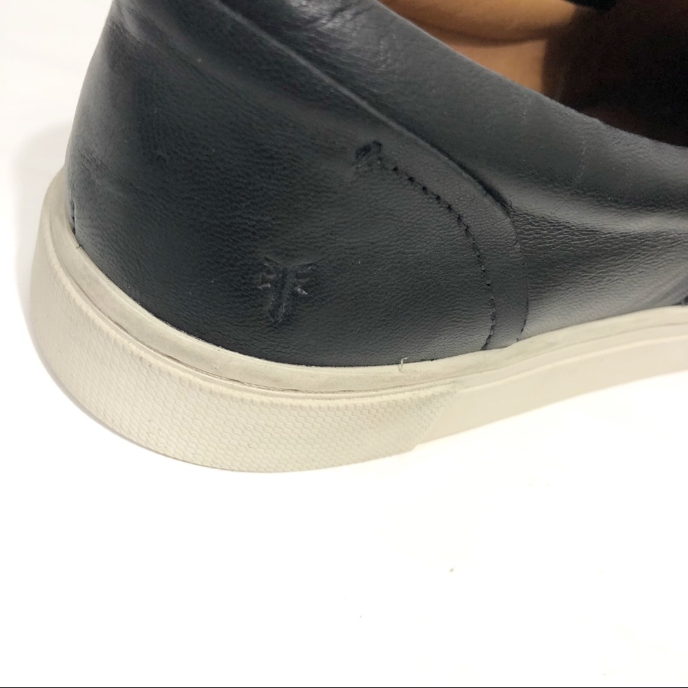 Frye mens Ivy slip on sneakers black leather - Picture 5 of 7
